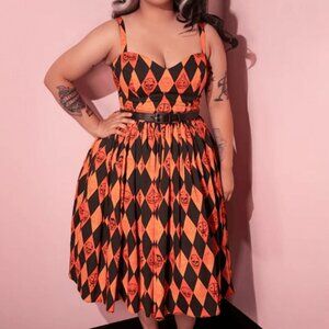 3X Trick R Treat Swing Dress Vixen By Micheline Pitt with Matching Belt